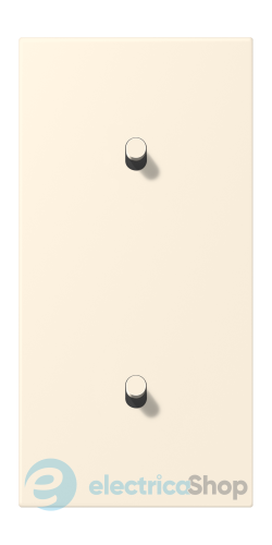 Накладка 2-п. для выключателя с 2-ма тумблерами «цилиндр», вертик. JUNG LC12-20R0245 blanc ivoire (4320B)