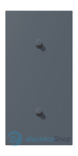 Накладка 2-п. для выключателя с 2-ма тумблерами «цилиндр», вертик. JUNG LC12-20R0262 gris foncé (4320U)