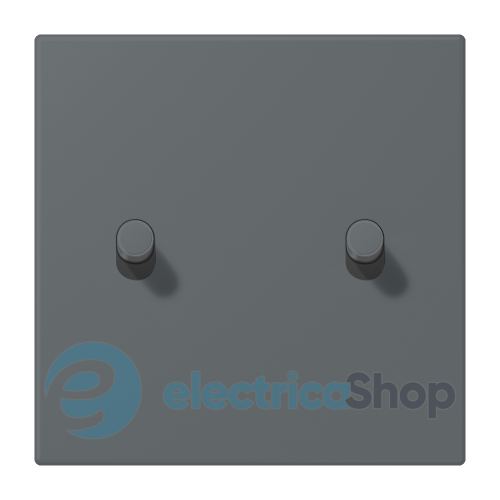 Накладка 1-п. для выключателя с 2-ма тумблерами «цилиндр» JUNG LC12-5R0202 gris foncé 31 (32010)