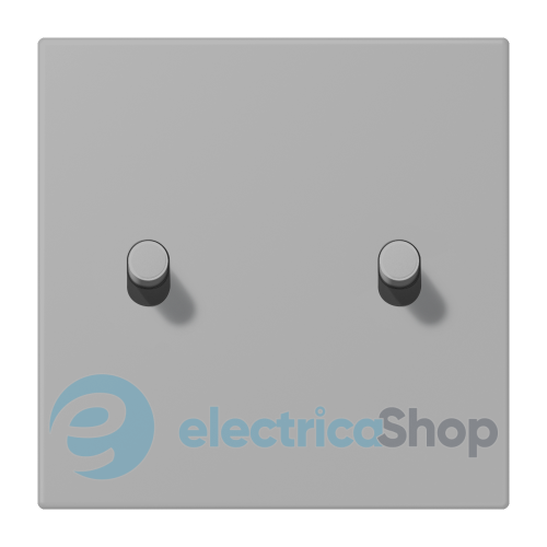 Накладка 1-п. для выключателя с 2-ма тумблерами «цилиндр» JUNG LC12-5R0204 gris moyen (32012)