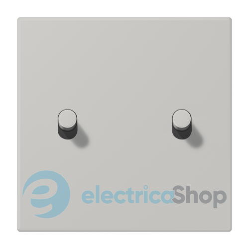 Накладка 1-п. для выключателя с 2-ма тумблерами «цилиндр» JUNG LC12-5R0205 gris clair 31 (32013)