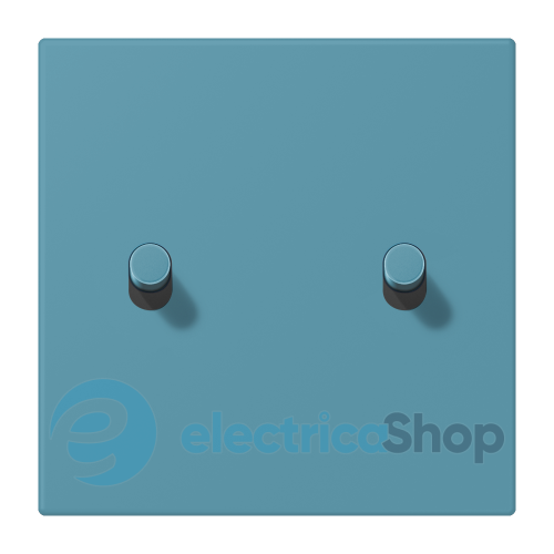 Накладка 1-п. для выключателя с 2-ма тумблерами «цилиндр» JUNG LC12-5R0212 céruléen vif (32031)