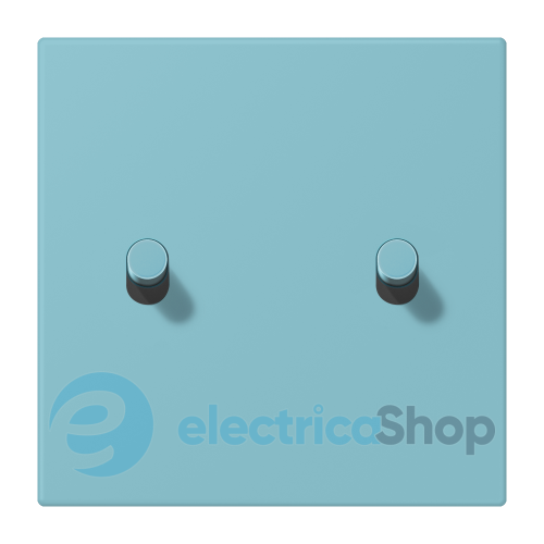 Накладка 1-п. для выключателя с 2-ма тумблерами «цилиндр» JUNG LC12-5R0213 céruléen moyen (32032)