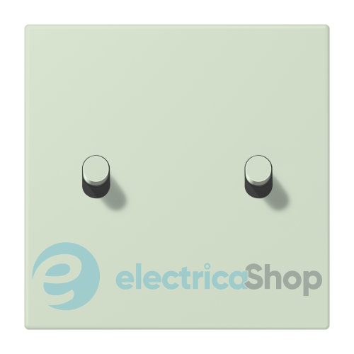 Накладка 1-п. для выключателя с 2-ма тумблерами «цилиндр» JUNG LC12-5R0218 vert anglais pâle (32042)