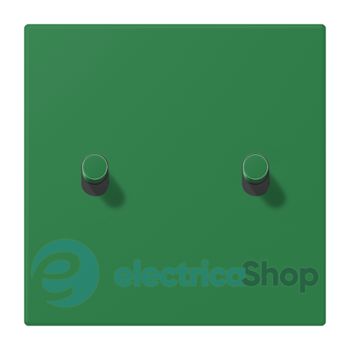 Накладка 1-п. для выключателя с 2-ма тумблерами «цилиндр» JUNG LC12-5R0219 vert foncé (32050)