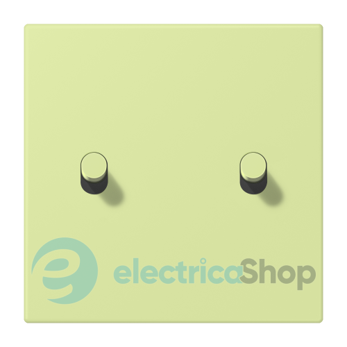 Накладка 1-п. для выключателя с 2-ма тумблерами «цилиндр» JUNG LC12-5R0222 vert jaune clair (32053)