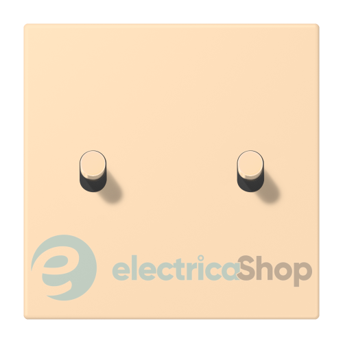 Накладка 1-п. для выключателя с 2-ма тумблерами «цилиндр» JUNG LC12-5R0223 ocre (32060)