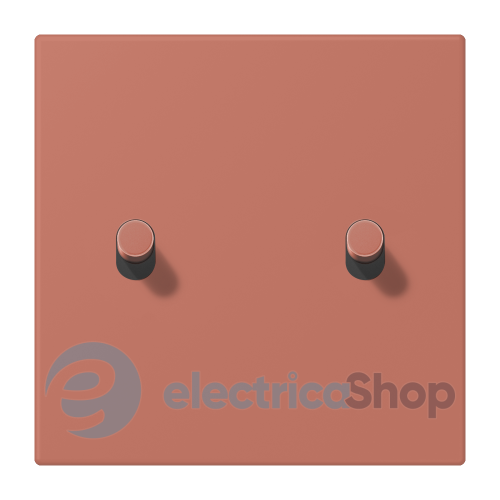 Накладка 1-п. для выключателя с 2-ма тумблерами «цилиндр» JUNG LC12-5R0236 terre sienne brique (32121)