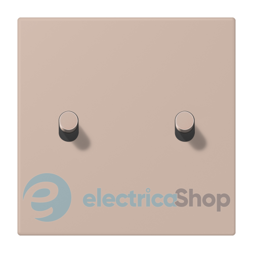 Накладка 1-п. для выключателя с 2-ма тумблерами «цилиндр» JUNG LC12-5R0240 ombre brûlée claire (32131)