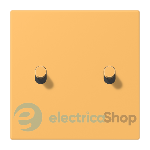 Накладка 1-п. для выключателя с 2-ма тумблерами «цилиндр» JUNG LC12-5R0254 ocre jaune clair (4320L)