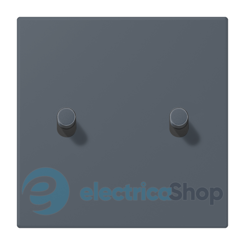 Накладка 1-п. для выключателя с 2-ма тумблерами «цилиндр» JUNG LC12-5R0262 gris foncé (4320U)