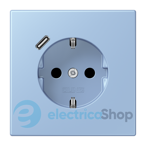 Розетка с з/к и USB тип C JUNG LC1520-18C207 outremer moyen (32021)