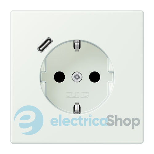 Розетка с з/к и USB тип C JUNG LC1520-18C210 outremer gris (32024)