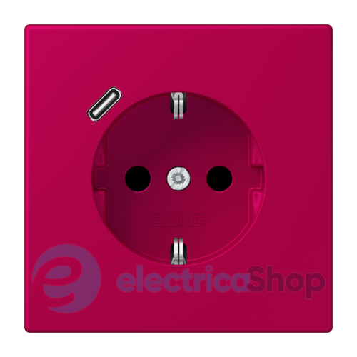 Розетка с з/к и USB тип C JUNG LC1520-18C230 rouge rubia (32101)