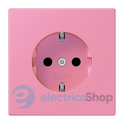 Розетка із з/к 250V/16A із шторками, пруж.затиск JUNG LC1520KI246 rose vif (4320C)