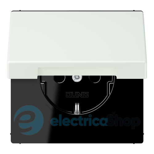 Розетка с з/к 250V/16A с крышкой, пруж.зажим JUNG LC1520BFKL210 outremer gris (32024)