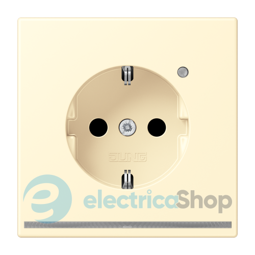 Розетка із з/к з LED підсвіткою, пруж.затиск JUNG LC1520-OLNW201 blanc (32001)