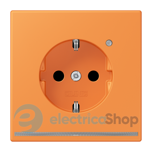Розетка с з/к с LED подсветкой, пруж.зажим JUNG LC1520-OLNW225 orange clair (32081)