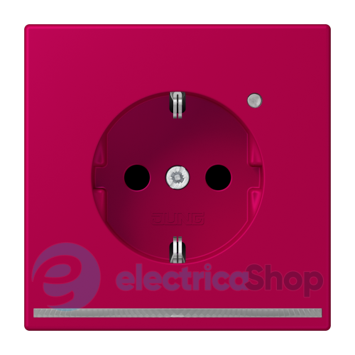 Розетка із з/к з LED підсвіткою, пруж.затиск JUNG LC1520-OLNW230 rouge rubia (32101)