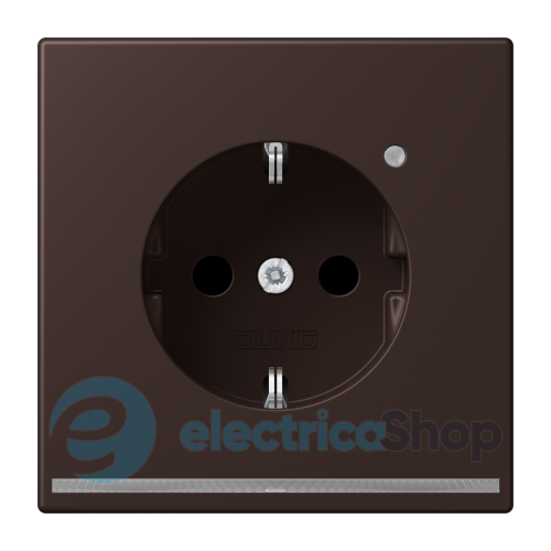 Розетка с з/к с LED подсветкой, пруж.зажим JUNG LC1520-OLNW252 terre d‘ombre brûlée 59 (4320J)
