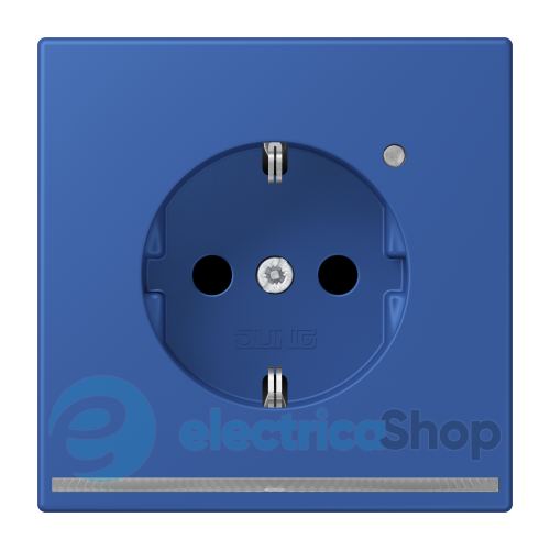 Розетка с з/к с LED подсветкой, пруж.зажим JUNG LC1520-OLNW253 bleu outremer 59 (4320K)
