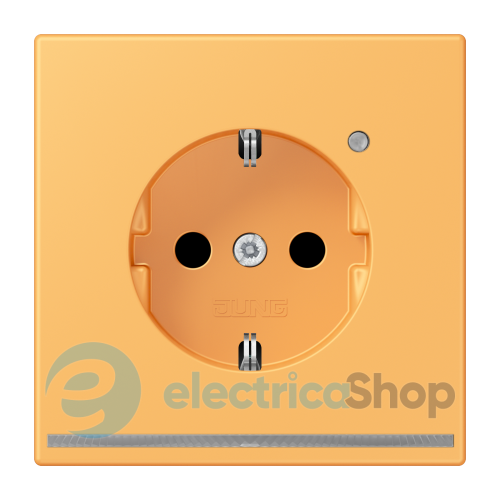 Розетка із з/к з LED підсвіткою, пруж.затиск JUNG LC1520-OLNW254 ocre jaune clair (4320L)
