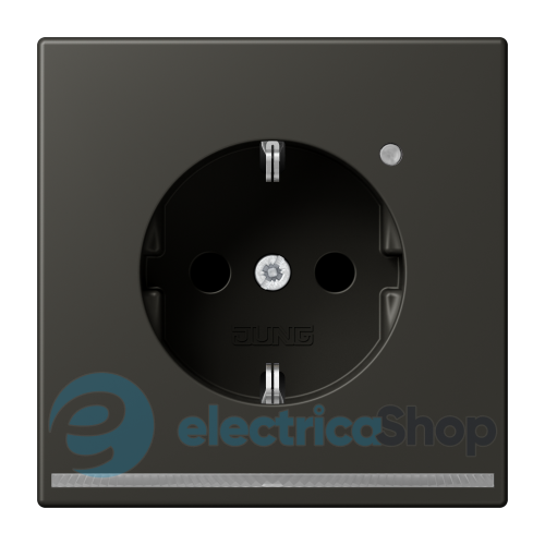 Розетка с з/к с LED подсветкой, пруж.зажим JUNG LC1520-OLNW259 ombre naturelle 59 (4320R)