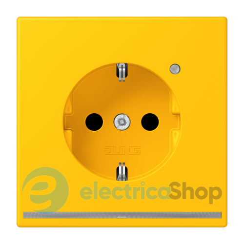 Розетка с з/к с LED подсветкой, пруж.зажим JUNG LC1520-OLNW263 le jaune vif (4320W)