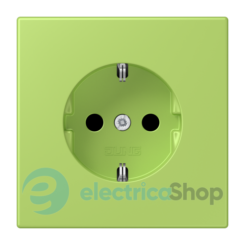 Розетка с з/к 250V/16A, пруж.зажим JUNG LC1520221 vert clair (32052)