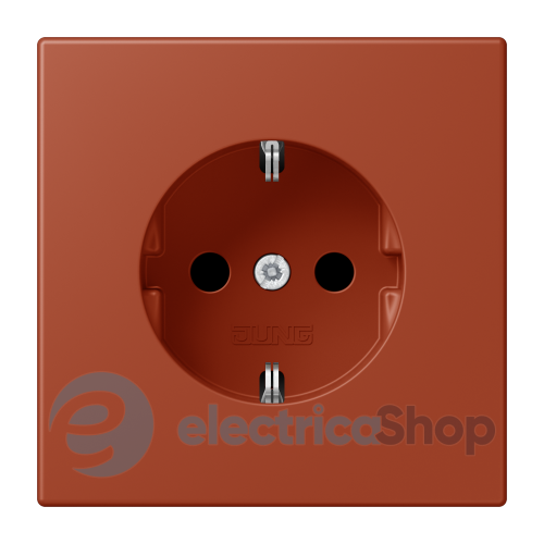 Розетка с з/к 250V/16A, пруж.зажим JUNG LC1520232 l'ocre rouge (32110)