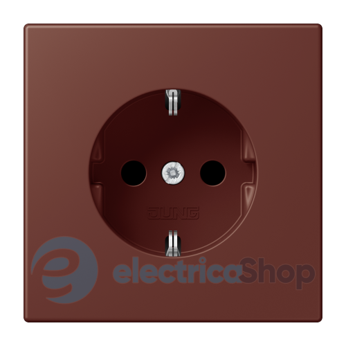 Розетка с з/к 250V/16A, пруж.зажим JUNG LC1520235 terre sienne brûlée 31 (32120)