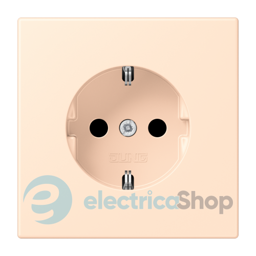 Розетка с з/к 250V/16A, пруж.зажим JUNG LC1520238 terre sienne pâle (32123)