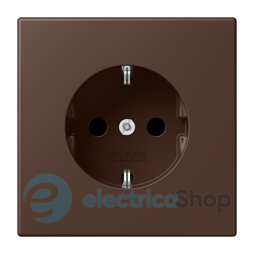 Розетка с з/к 250V/16A, пруж.зажим JUNG LC1520239 terre d’ombre brûlée 31 (32130)