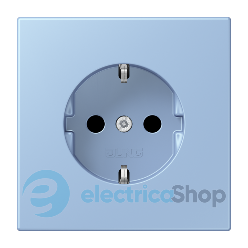 Розетка с з/к 250V/16A со шторками, винт.зажим JUNG LC1521KI207 outremer moyen (32021)