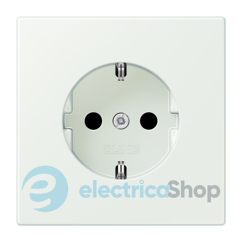 Розетка с з/к 250V/16A со шторками, винт.зажим JUNG LC1521KI210 outremer gris (32024)