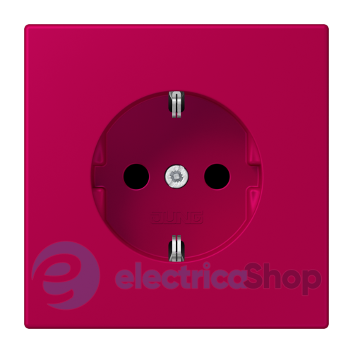 Розетка с з/к 250V/16A со шторками, винт.зажим JUNG LC1521KI230 rouge rubia (32101)