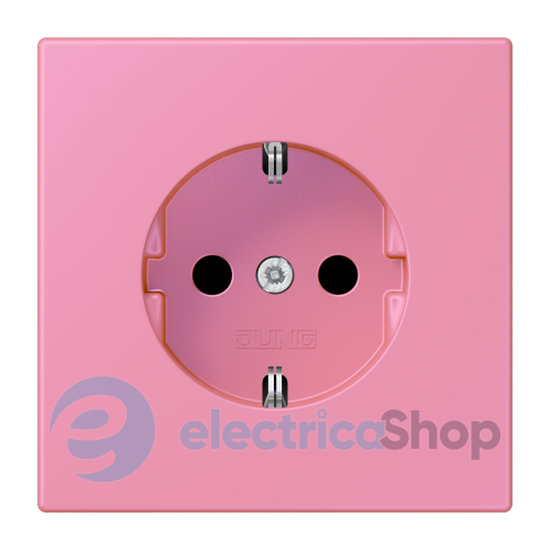 Розетка із з/к 250V/16A зі шторками, гвинт.затиск JUNG LC1521KI246 rose vif (4320C)