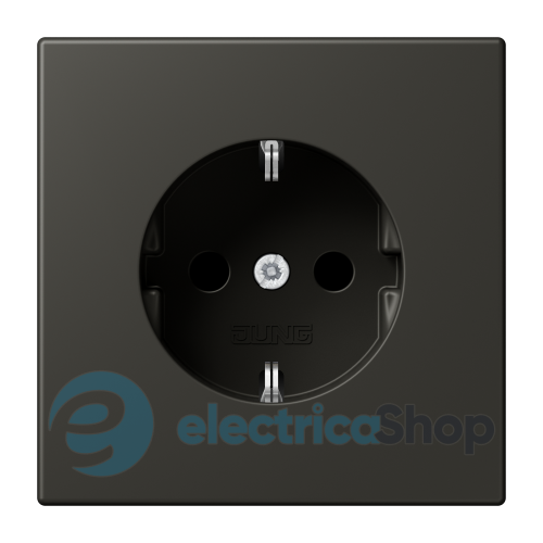 Розетка с з/к 250V/16A со шторками, винт.зажим JUNG LC1521KI259 ombre naturelle 59 (4320R)