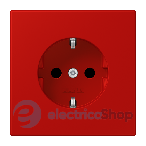 Розетка с з/к 250V/16A, винт.зажим JUNG LC1521227 rouge vermillon 31 (32090)