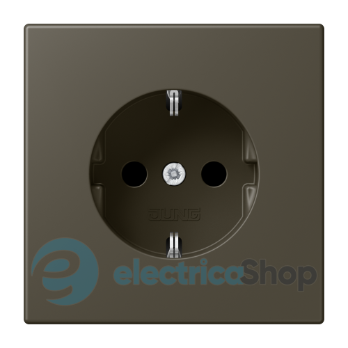 Розетка с з/к 250V/16A, винт.зажим JUNG LC1521241 ombre naturelle 31 (32140)