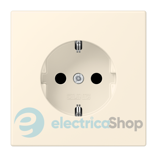 Розетка с з/к 250V/16A, винт.зажим JUNG LC1521245 blanc ivoire (4320B)