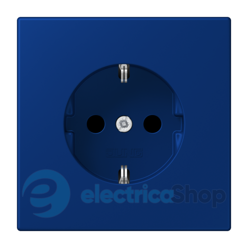 Розетка с з/к 250V/16A, винт.зажим JUNG LC1521261 bleu outremer foncé (4320T)