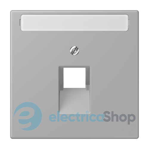 Накладка для компьютерной розетки UAE с полем для надписи JUNG LC969-1NAUA204 gris moyen (32012)