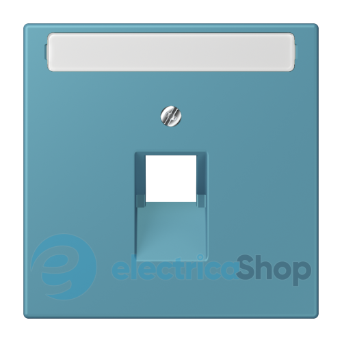 Накладка для компьютерной розетки UAE с полем для надписи JUNG LC969-1NAUA212 céruléen vif (32031)