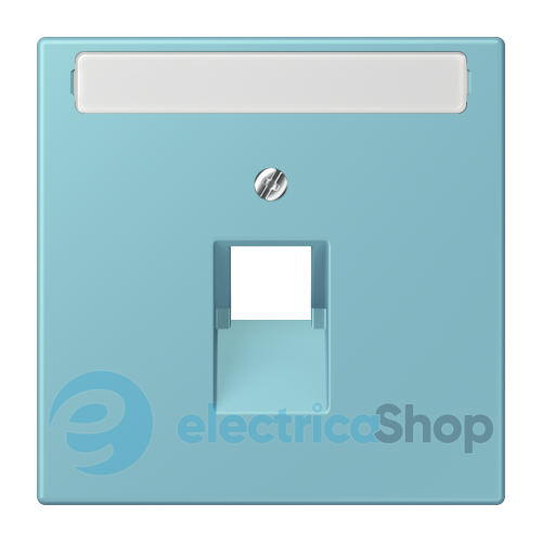 Накладка для компьютерной розетки UAE с полем для надписи JUNG LC969-1NAUA213 céruléen moyen (32032)