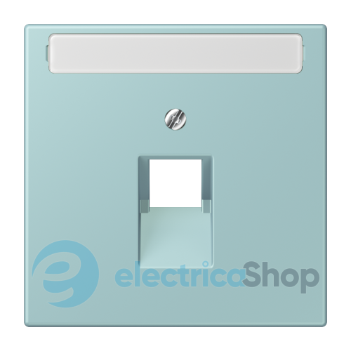 Накладка для компьютерной розетки UAE с полем для надписи JUNG LC969-1NAUA214 céruléen clair (32033)