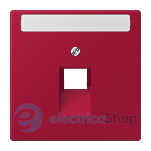 Накладка для компьютерной розетки UAE с полем для надписи JUNG LC969-1NAUA229 rouge carmin (32100)