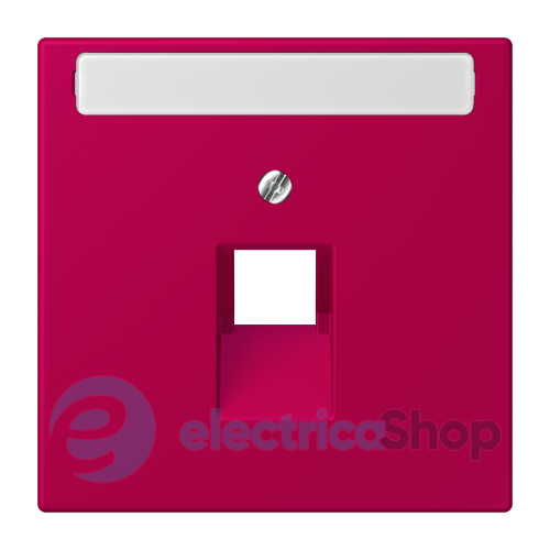 Накладка для компьютерной розетки UAE с полем для надписи JUNG LC969-1NAUA230 rouge rubia (32101)