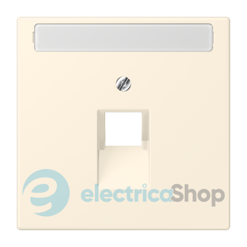 Накладка для компьютерной розетки UAE с полем для надписи JUNG LC969-1NAUA245 blanc ivoire (4320B)