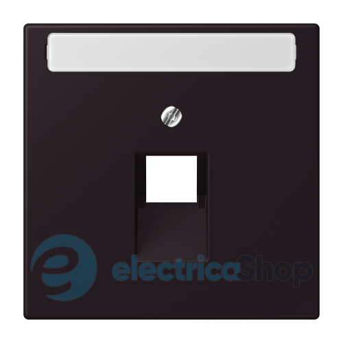 Накладка для компьютерной розетки UAE с полем для надписи JUNG LC969-1NAUA248 noir d'ivoire (4320E)